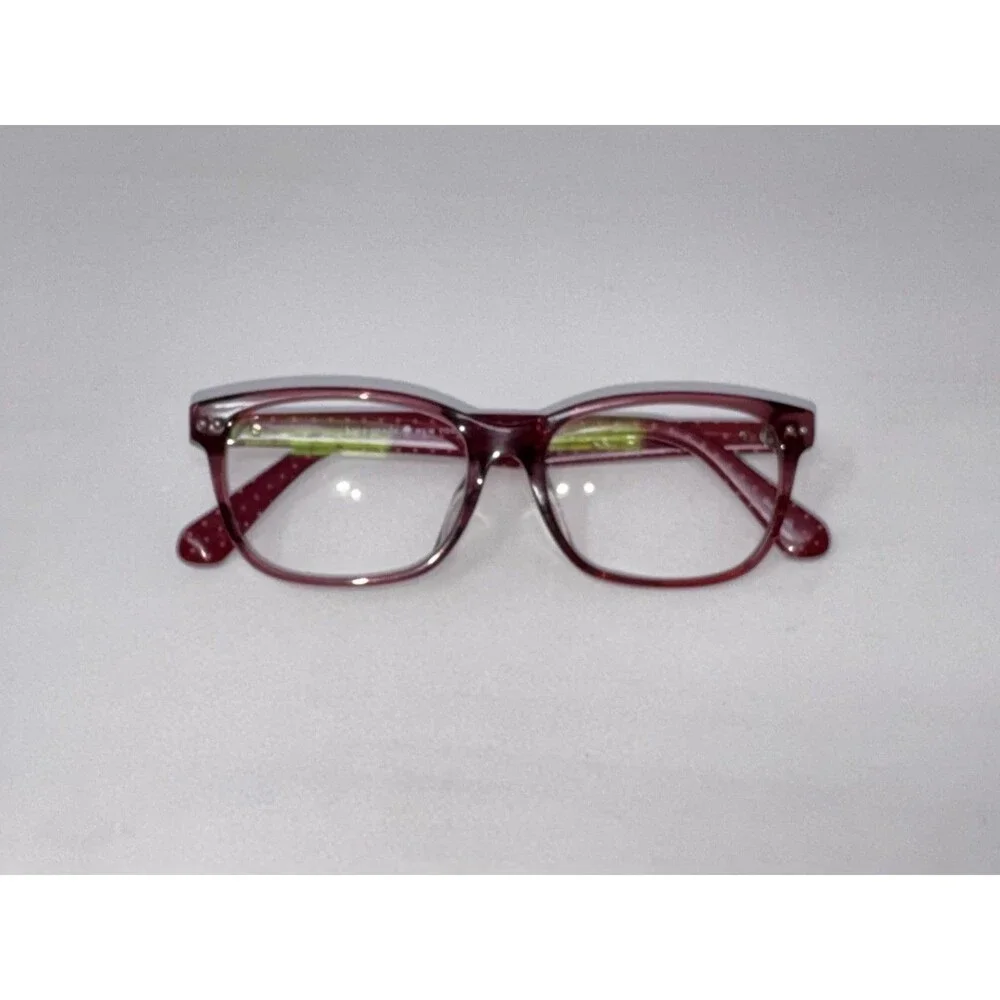 Kate Spade Cailin/F YDC Eyeglass Frames Only 145 Red Polka Dot Black Authentic